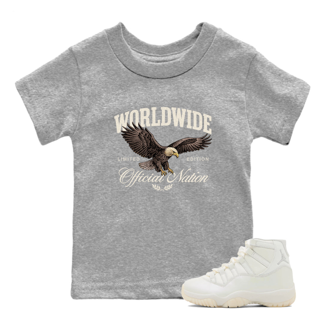 Worldwide Official Nation SNRT Sneaker Tees Kids - Air Jordan 11 Pearl - SNRT Sneaker T-shirts