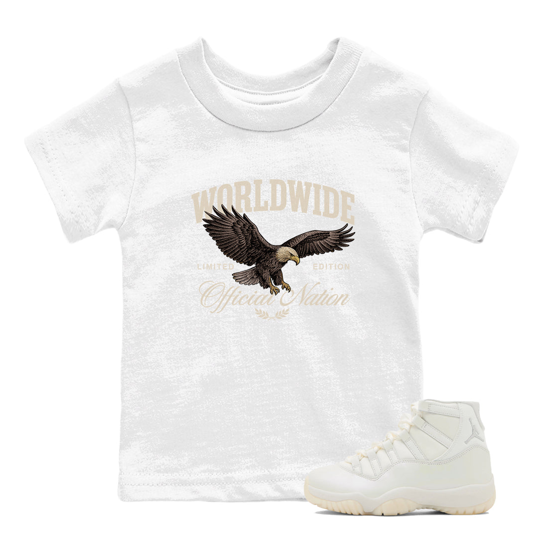 Worldwide Official Nation SNRT Sneaker Tees Kids - Air Jordan 11 Pearl - SNRT Sneaker T-shirts