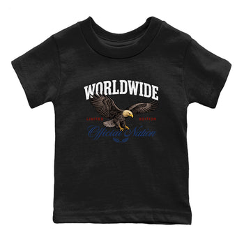 Sneaker match tees – Sneaker Tees To Match Air Jordan 11 Rare Air Shoes – Worldwide Official Nation Kids T-Shirt Black 2