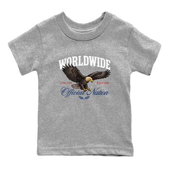 Sneaker match tees – Sneaker Tees To Match Air Jordan 11 Rare Air Shoes – Worldwide Official Nation Kids T-Shirt Heather Grey 2