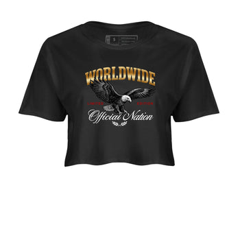 Sneaker match tees – Sneaker Tees To Match Air Jordan 12 Taxi Shoes – Worldwide Official Nation Crop T-Shirt Black 2