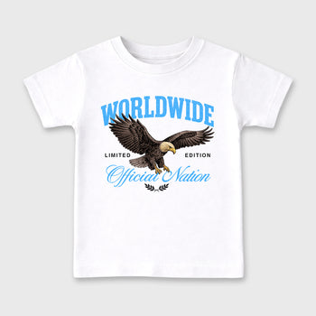 Sneaker match tees – Sneaker Tees To Match Air Jordan 14 University Blue Shoes – Worldwide Official Nation Kids T-Shirt White 2