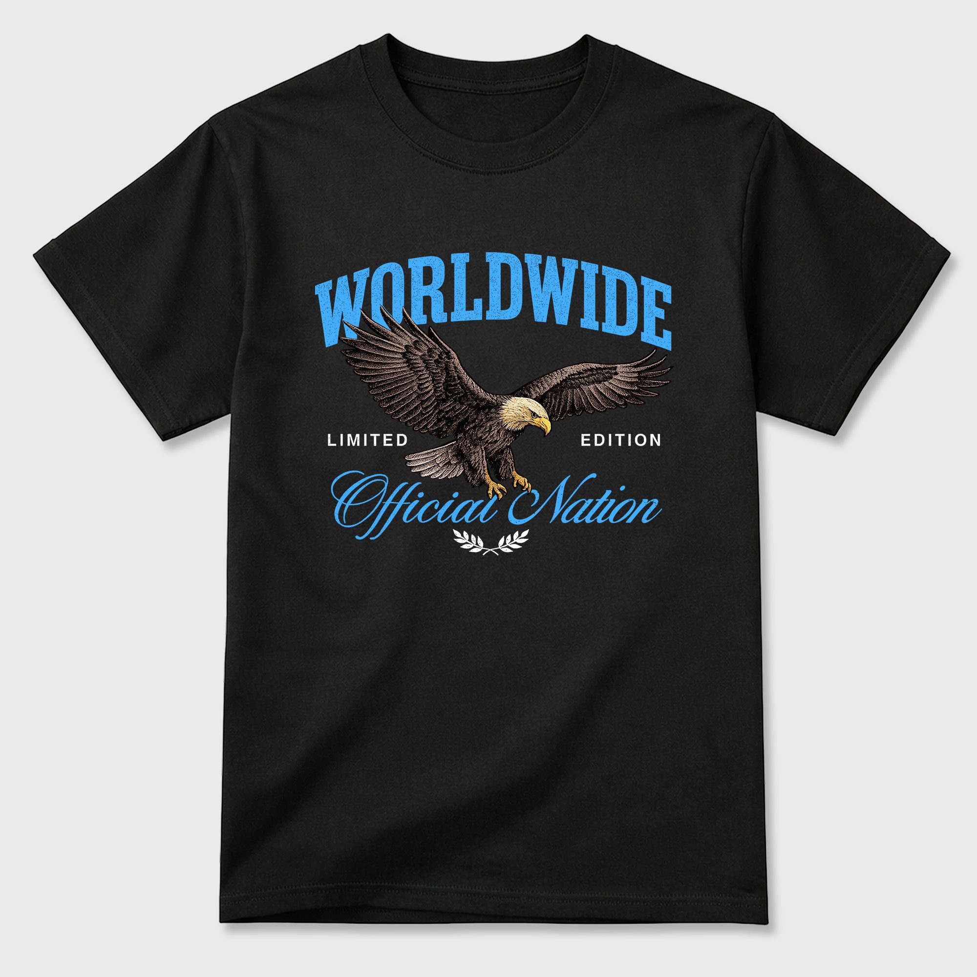 Sneaker match tees – Sneaker Tees To Match Air Jordan 14 University Blue Shoes – Worldwide Official Nation Tee Black 2
