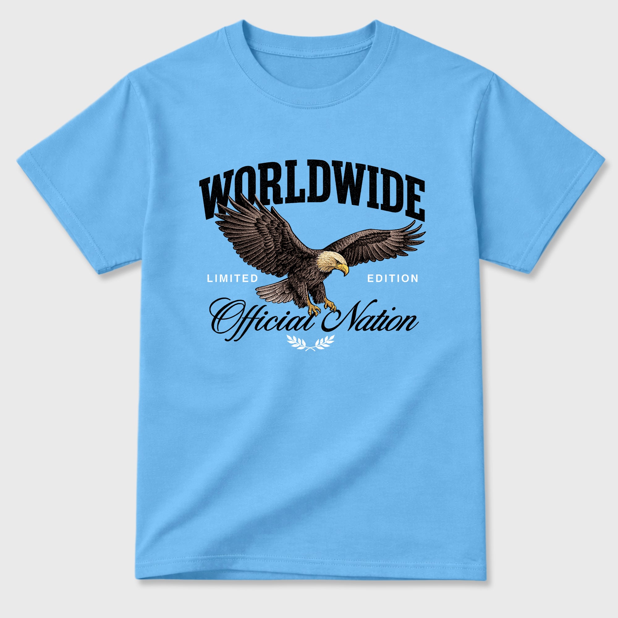 Sneaker match tees – Sneaker Tees To Match Air Jordan 14 University Blue Shoes – Worldwide Official Nation Tee Carolina Blue 2