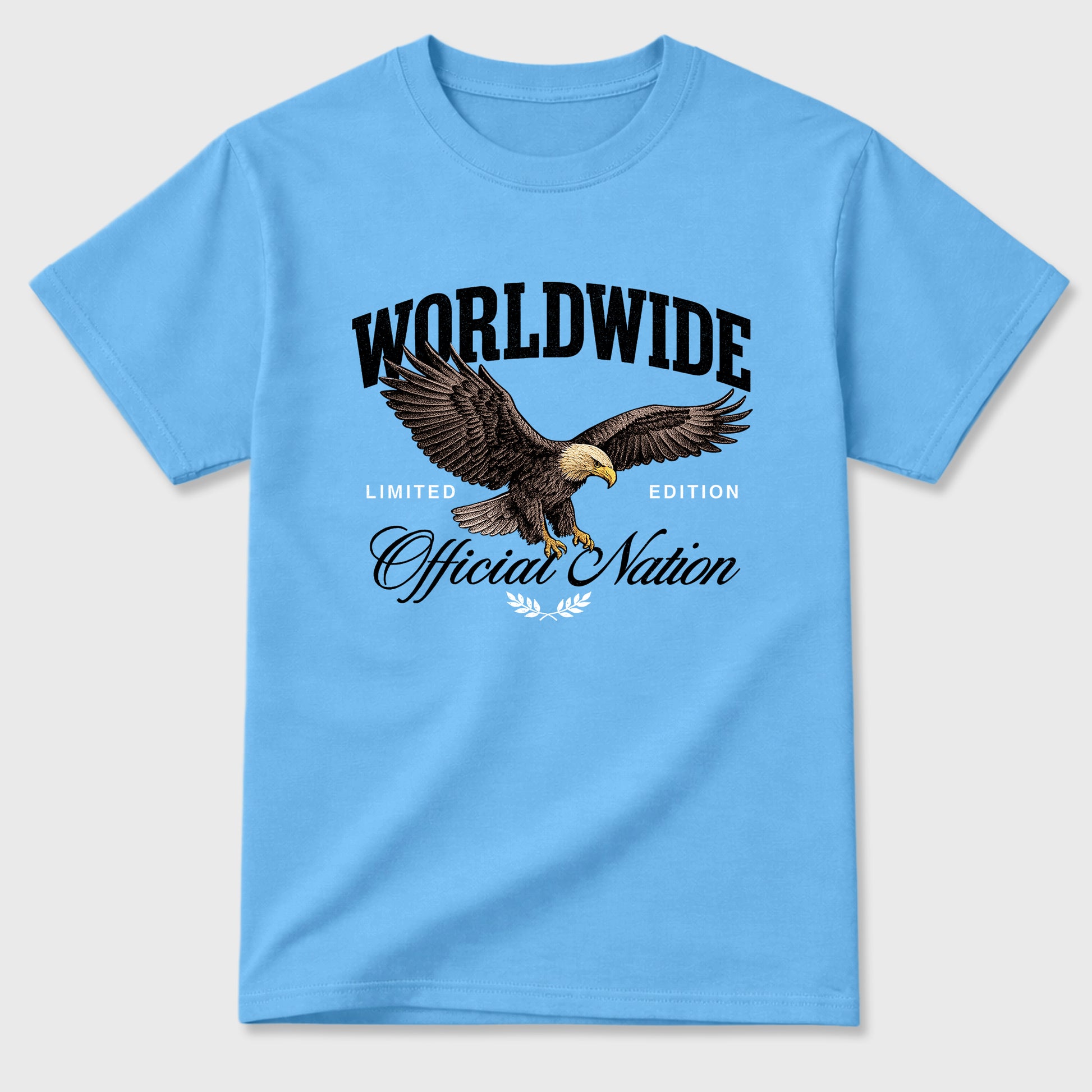 Sneaker match tees – Sneaker Tees To Match Air Jordan 14 University Blue Shoes – Worldwide Official Nation Tee Carolina Blue 2