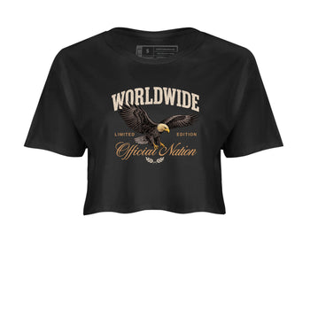 Best Christmas gifts for sneakerheads  – Sneaker Tees To Match Air Jordan 3 Champagne and Oysters Sneakers – Worldwide Official Nation Crop T-Shirt Black 2