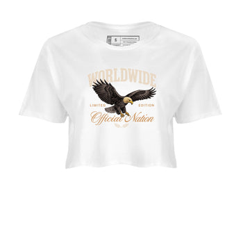Best Christmas gifts for sneakerheads  – Sneaker Tees To Match Air Jordan 3 Champagne and Oysters Sneakers – Worldwide Official Nation Crop T-Shirt White 2