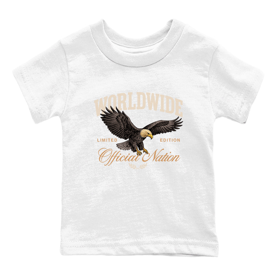Best Christmas gifts for sneakerheads  – Sneaker Tees To Match Air Jordan 3 Champagne and Oysters Sneakers – Worldwide Official Nation Kids T-Shirt White 2