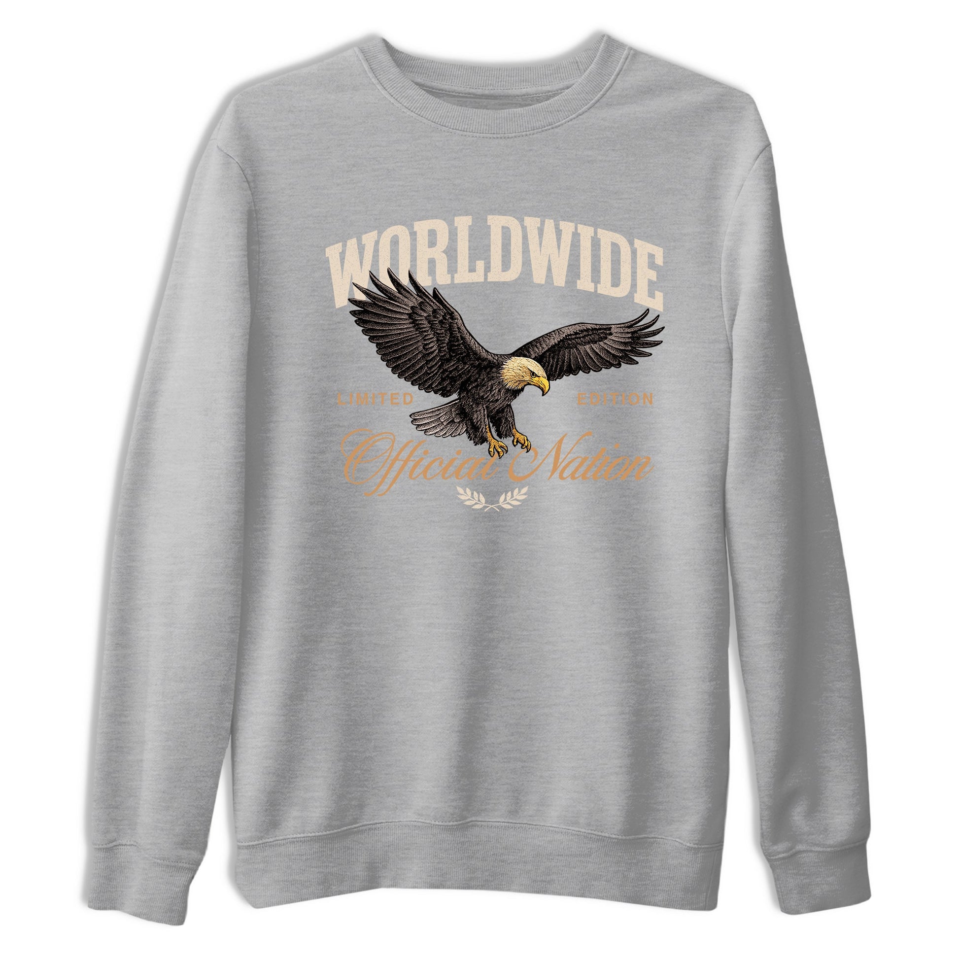 Best Christmas gifts for sneakerheads  – Sneaker Tees To Match Air Jordan 3 Champagne and Oysters Sneakers – Worldwide Official Nation Graphic Tee Heather Grey 2