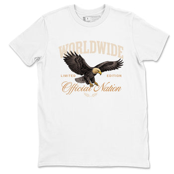 Best Christmas gifts for sneakerheads  – Sneaker Tees To Match Air Jordan 3 Champagne and Oysters Sneakers – Worldwide Official Nation Graphic Tee White 2