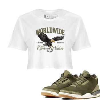 Sneaker Threads – Sneaker Threads To Match Air Jordan 3 Family Affair Shoes – Worldwide Official Nation Crop T-Shirt White 1