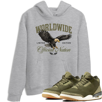 Sneaker Threads – Sneaker Threads To Match Air Jordan 3 Family Affair Shoes – Worldwide Official Nation Tee Heather Grey 1