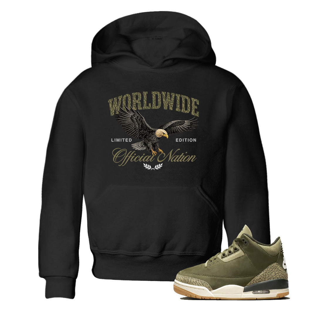 Sneaker Threads – Sneaker Threads To Match Air Jordan 3 Family Affair Shoes – Worldwide Official Nation Kids T-Shirt Black 1