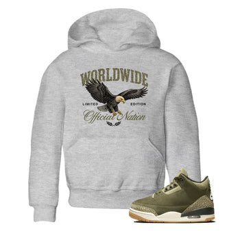 Sneaker Threads – Sneaker Threads To Match Air Jordan 3 Family Affair Shoes – Worldwide Official Nation Kids T-Shirt Heather Grey 1