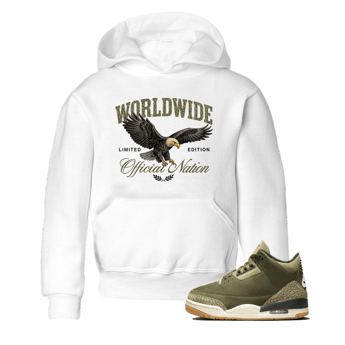 Sneaker Threads – Sneaker Threads To Match Air Jordan 3 Family Affair Shoes – Worldwide Official Nation Kids T-Shirt White 1