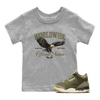 Sneaker Threads – Sneaker Threads To Match Air Jordan 3 Family Affair Shoes – Worldwide Official Nation Kids T-Shirt Heather Grey 1