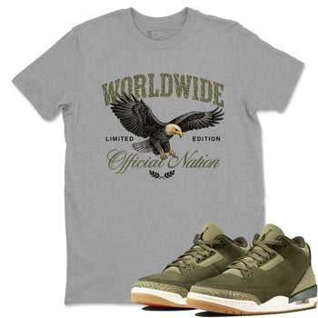 Sneaker Threads – Sneaker Threads To Match Air Jordan 3 Family Affair Shoes – Worldwide Official Nation Tee Heather Grey 1