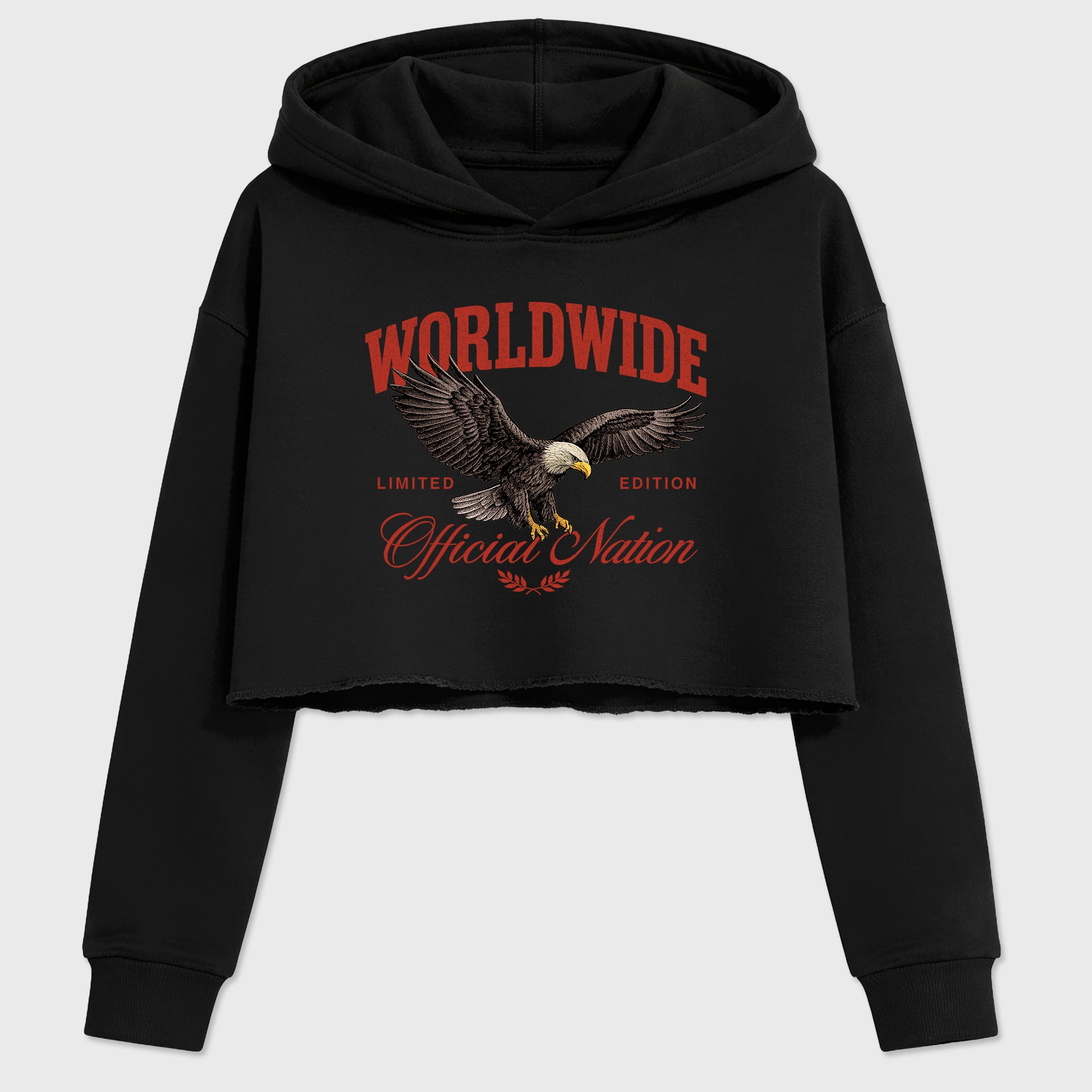 Worldwide Official Nation women’s crop tee designed to match the Air Jordan 4 Brick After Brick, featuring coordinated Black 2 options for a perfect streetwear vibe.
