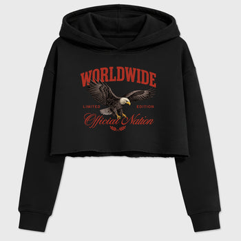 Worldwide Official Nation women’s crop tee designed to match the Air Jordan 4 Brick After Brick, featuring coordinated Black 2 options for a perfect streetwear vibe.