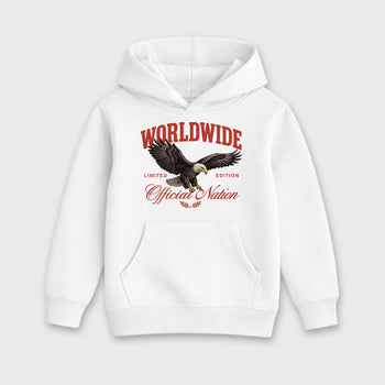 Worldwide Official Nation affordable baby and kids t-shirt designed to match the Air Jordan 4 Brick After Brick, featuring coordinated White 2 options for the perfect little sneakerhead streetwear look.