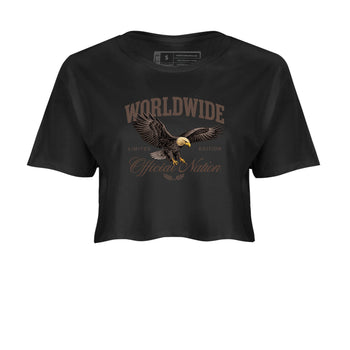 Sneaker match tees – Sneaker Tees To Match Air Jordan 4 Cave Stone Shoes – Worldwide Official Nation Crop T-Shirt Black 2