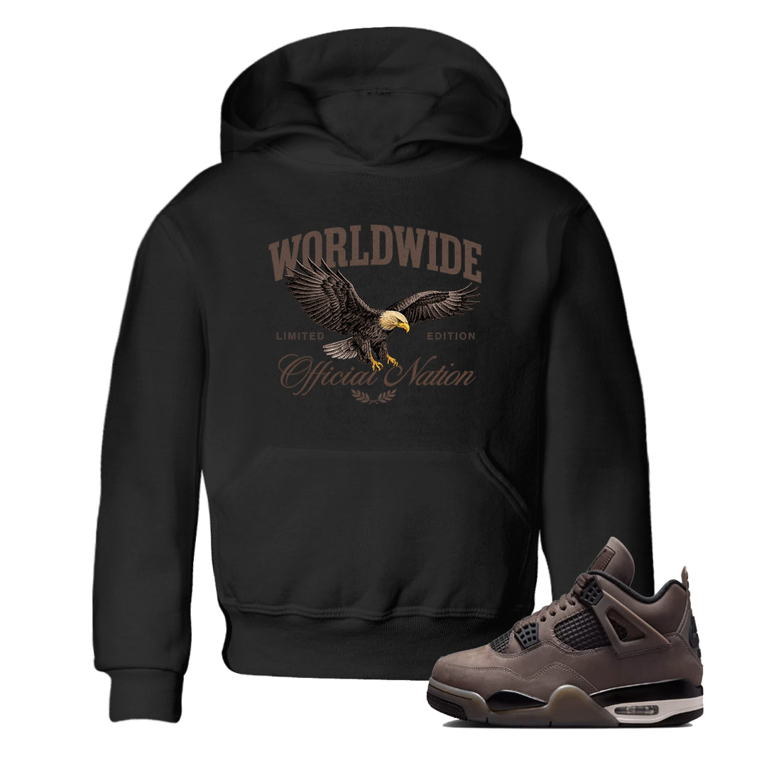 Sneaker match tees – Sneaker Tees To Match Air Jordan 4 Cave Stone Shoes – Worldwide Official Nation Kids T-Shirt Black 1