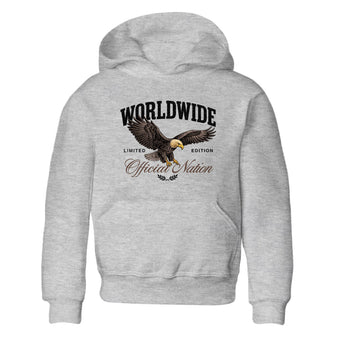 Sneaker match tees – Sneaker Tees To Match Air Jordan 4 Cave Stone Shoes – Worldwide Official Nation Kids T-Shirt Heather Grey 2