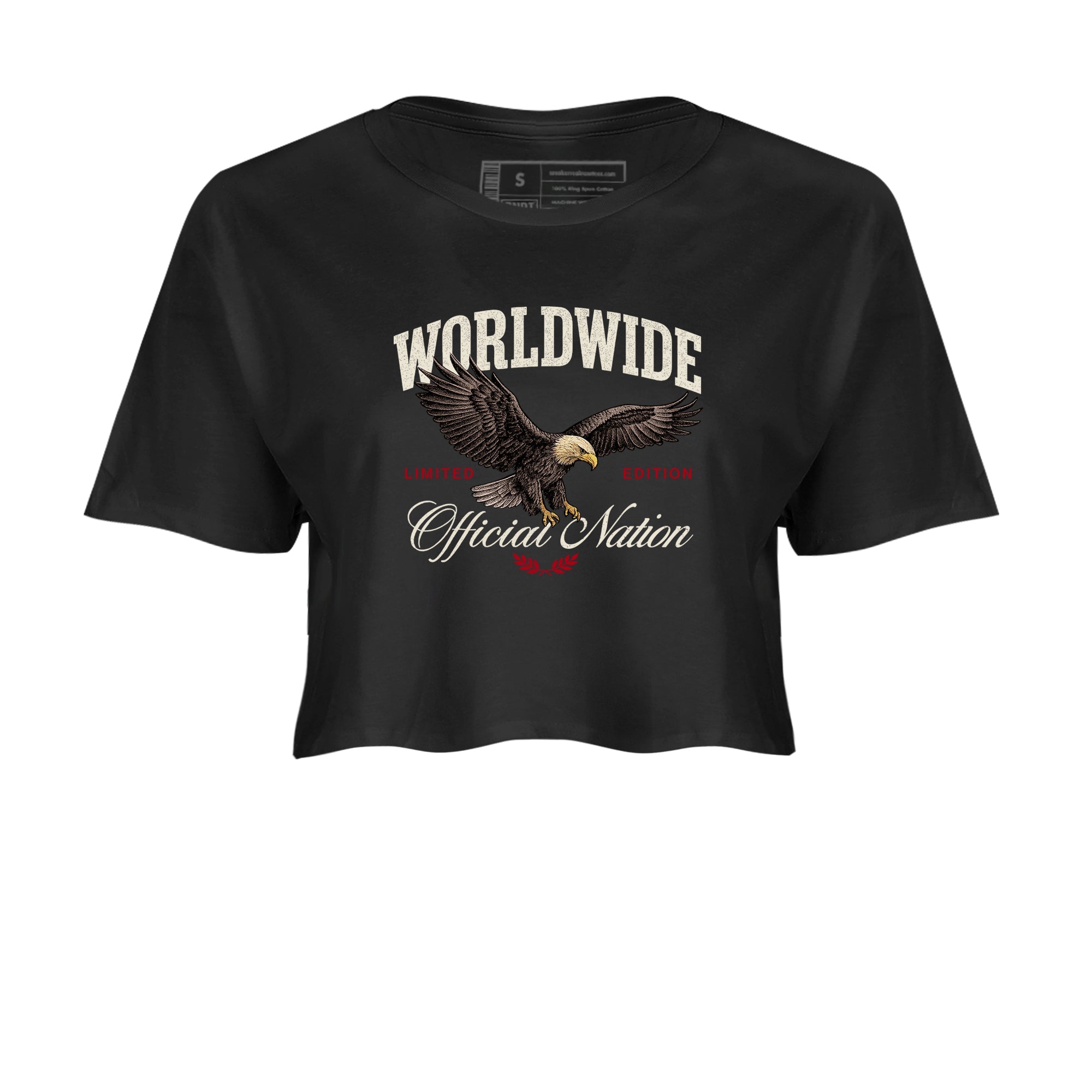 Sneaker match tees – Sneaker Tees To Match Air Jordan 4 Flight Club Shoes – Worldwide Official Nation Crop T-Shirt Black 2