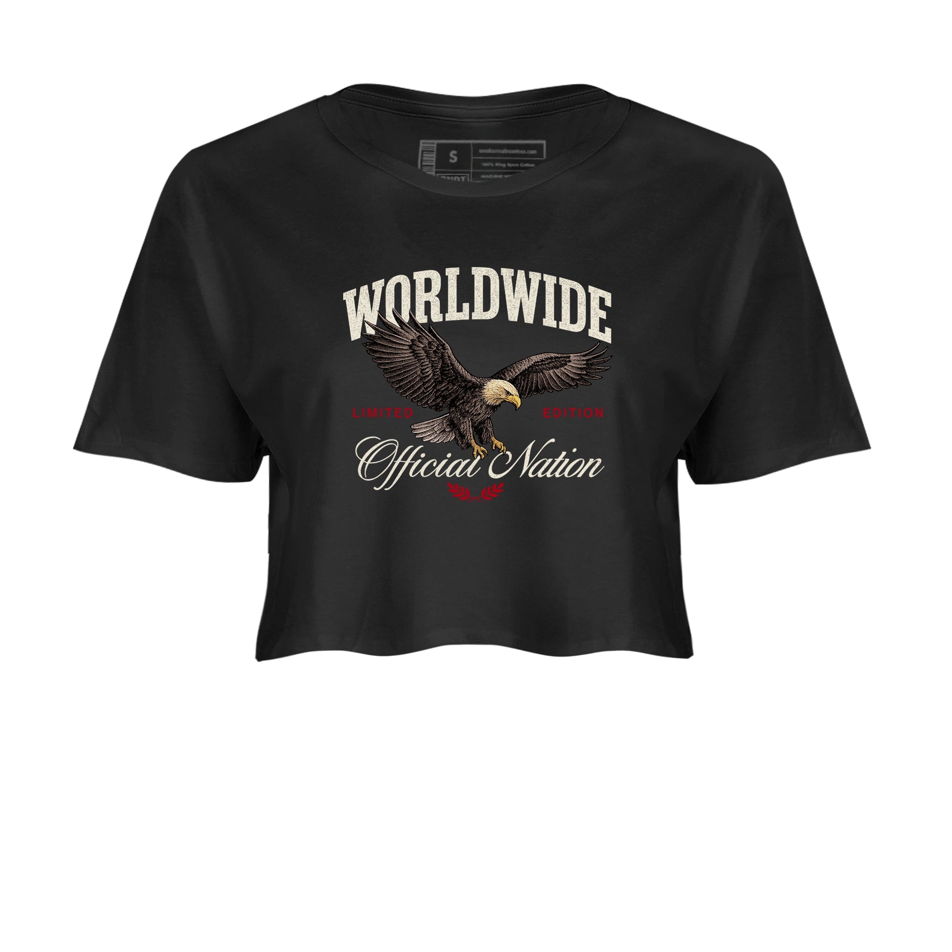 Sneaker match tees – Sneaker Tees To Match Air Jordan 4 Flight Club Shoes – Worldwide Official Nation Crop T-Shirt Black 2