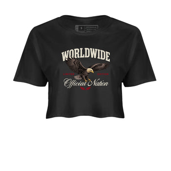 Sneaker match tees – Sneaker Tees To Match Air Jordan 4 Flight Club Shoes – Worldwide Official Nation Crop T-Shirt Black 2