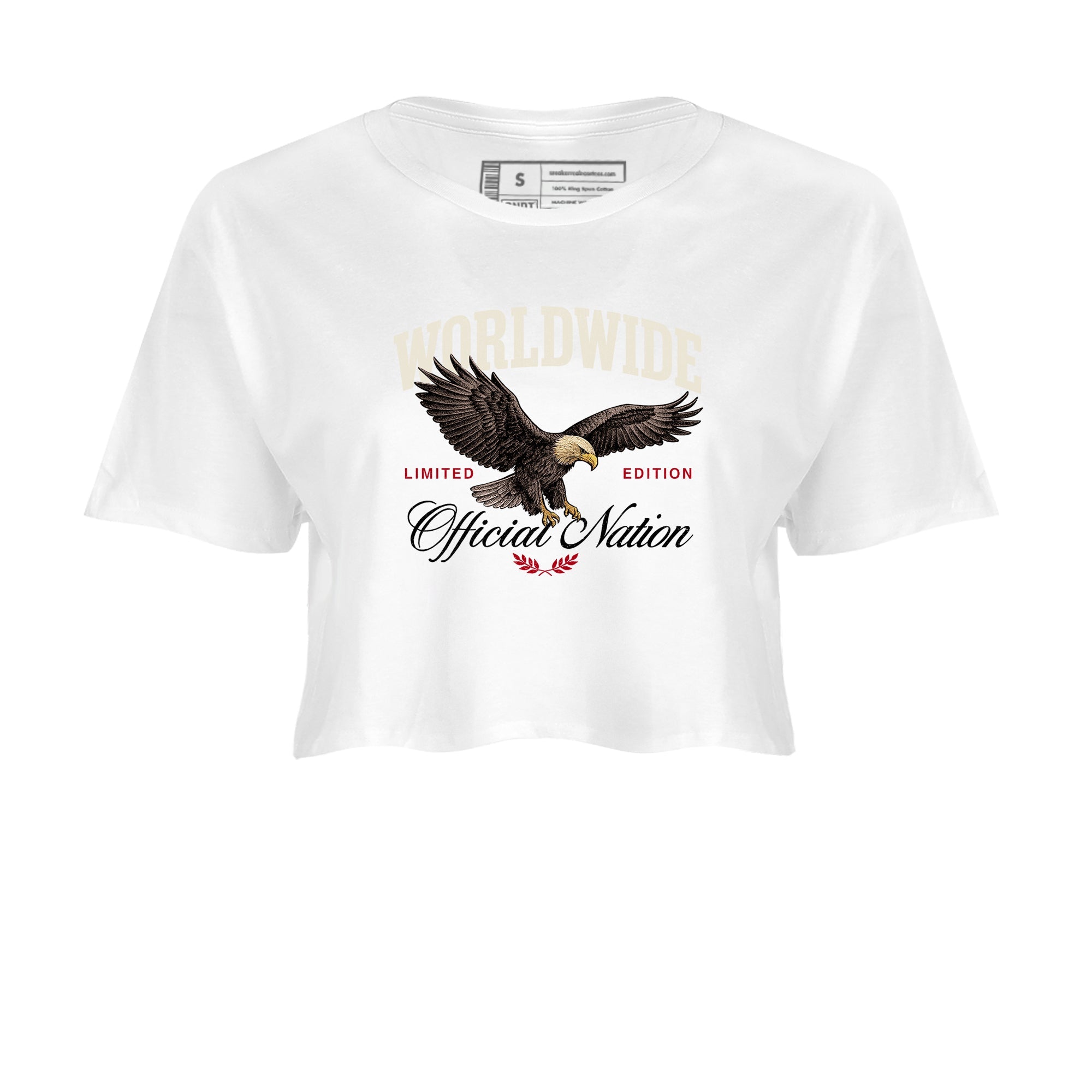 Sneaker match tees – Sneaker Tees To Match Air Jordan 4 Flight Club Shoes – Worldwide Official Nation Crop T-Shirt White 2