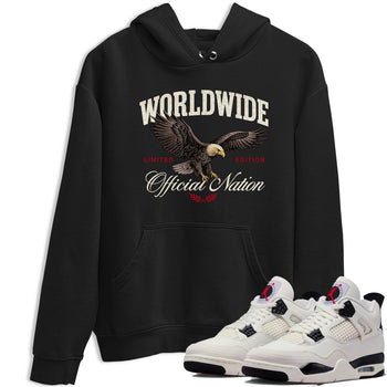 Sneaker match tees – Sneaker Tees To Match Air Jordan 4 Flight Club Shoes – Worldwide Official Nation Tee Black 1