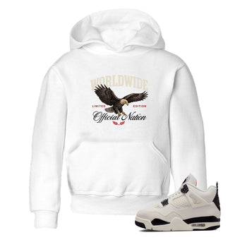 Sneaker match tees – Sneaker Tees To Match Air Jordan 4 Flight Club Shoes – Worldwide Official Nation Kids T-Shirt White 1