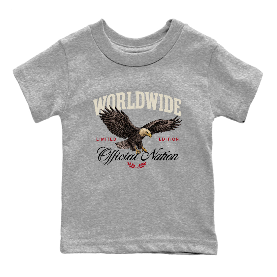Sneaker match tees – Sneaker Tees To Match Air Jordan 4 Flight Club Shoes – Worldwide Official Nation Kids T-Shirt Heather Grey 2