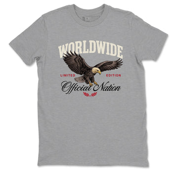 Sneaker match tees – Sneaker Tees To Match Air Jordan 4 Flight Club Shoes – Worldwide Official Nation Tee Heather Grey 2