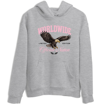 Sneaker match tees – Sneaker Tees To Match Air Jordan 5 Medium Soft Pink Shoes – Worldwide Official Nation Tee Heather Grey 2