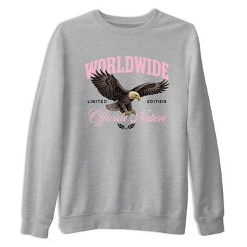 Sneaker match tees – Sneaker Tees To Match Air Jordan 5 Medium Soft Pink Shoes – Worldwide Official Nation Tee Heather Grey 2