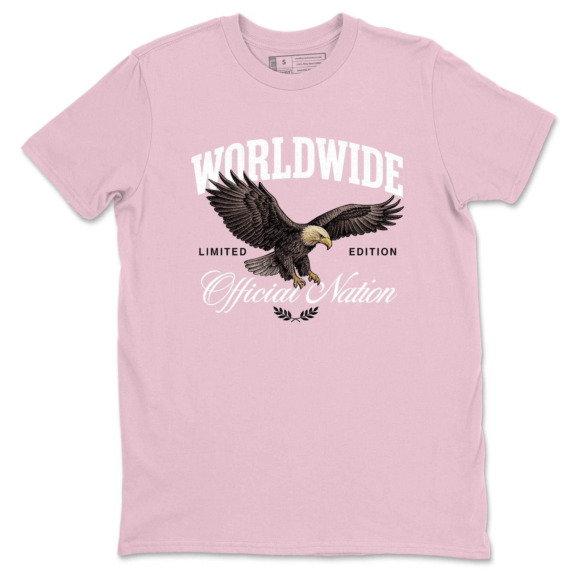 Sneaker match tees – Sneaker Tees To Match Air Jordan 5 Medium Soft Pink Shoes – Worldwide Official Nation Tee Pink 2