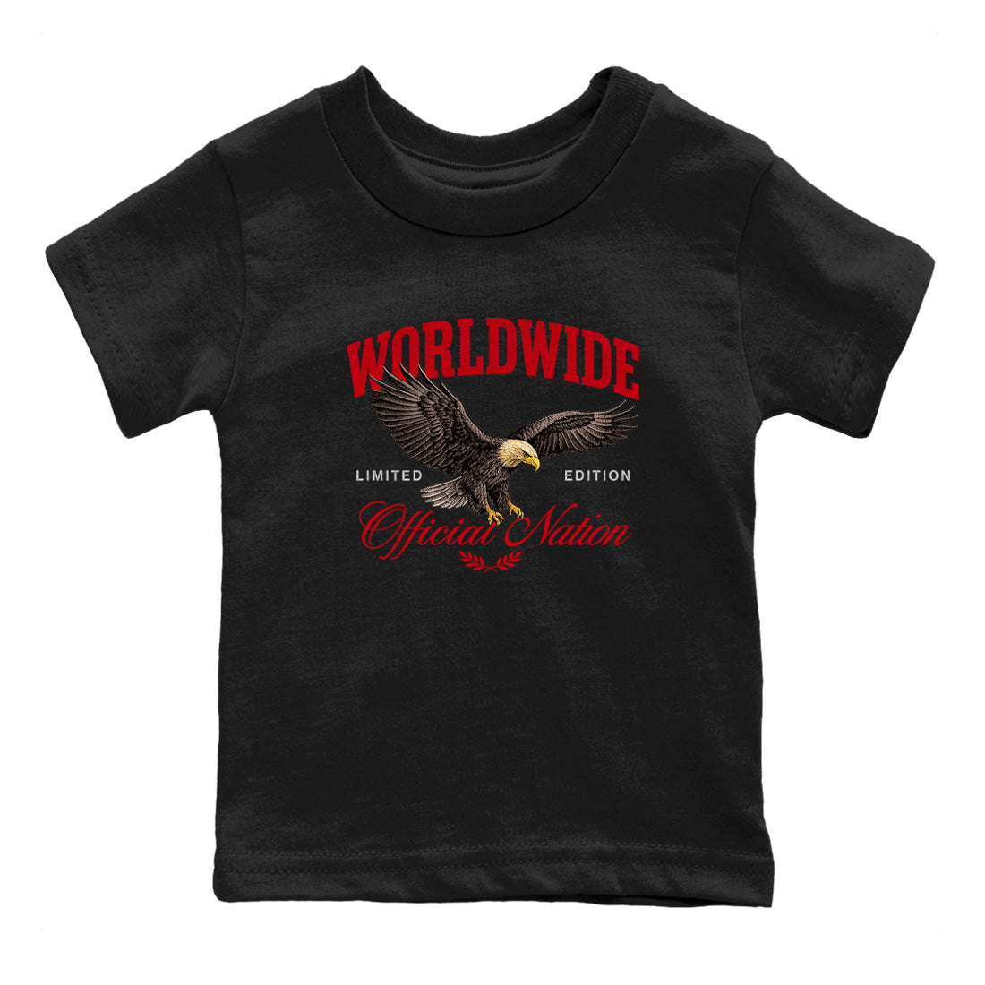 5s Fire Red Sneaker match tees – Sneaker Tees To Match Jordan 5 Retro Fire Red Sneakers – Worldwide Official Nation Kids Graphic T-Shirt Black 2