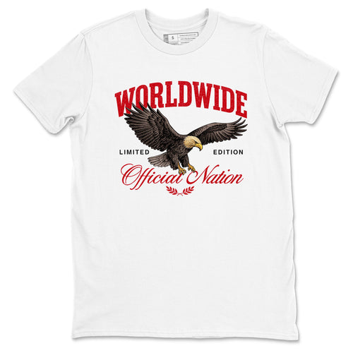 5s Fire Red Sneaker match tees – Sneaker Tees To Match Jordan 5 Retro Fire Red Sneakers – Worldwide Official Nation Graphic Tee White 2