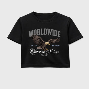 Sneaker outfits graphic tee – Sneaker Tees To Match Air Jordan 5 Wolf Grey Sneakers – Worldwide Official Nation Crop T-Shirt Black 2