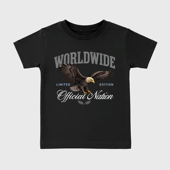Sneaker outfits graphic tee – Sneaker Tees To Match Air Jordan 5 Wolf Grey Sneakers – Worldwide Official Nation Kids T-Shirt Black 2