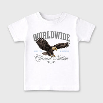 Sneaker outfits graphic tee – Sneaker Tees To Match Air Jordan 5 Wolf Grey Sneakers – Worldwide Official Nation Kids T-Shirt White 2