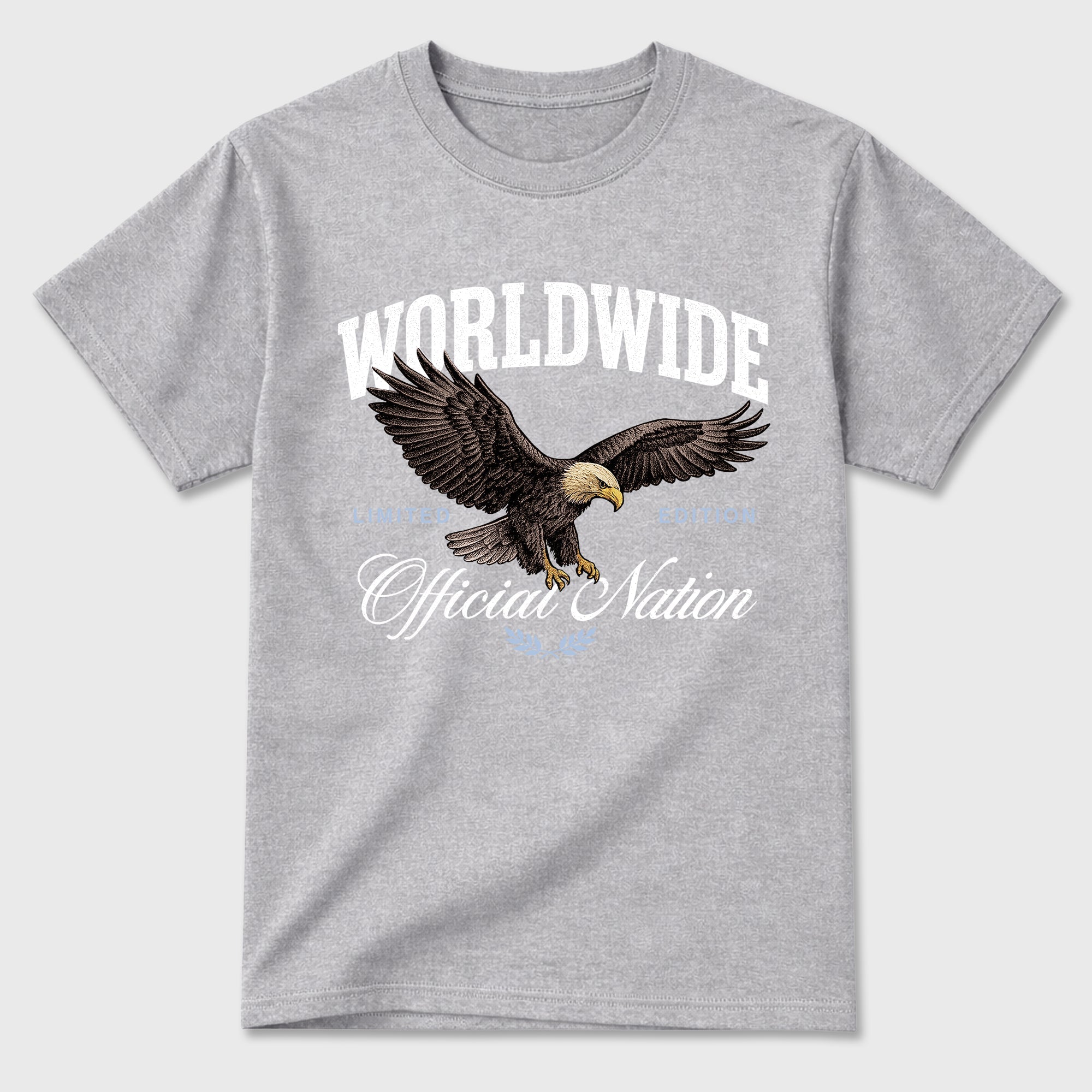 Sneaker outfits graphic tee – Sneaker Tees To Match Air Jordan 5 Wolf Grey Sneakers – Worldwide Official Nation Tee Heather Grey 2