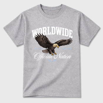 Sneaker outfits graphic tee – Sneaker Tees To Match Air Jordan 5 Wolf Grey Sneakers – Worldwide Official Nation Tee Heather Grey 2