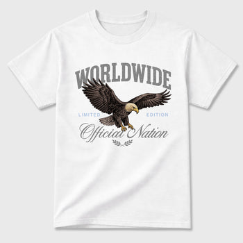 Sneaker outfits graphic tee – Sneaker Tees To Match Air Jordan 5 Wolf Grey Sneakers – Worldwide Official Nation Tee White 2