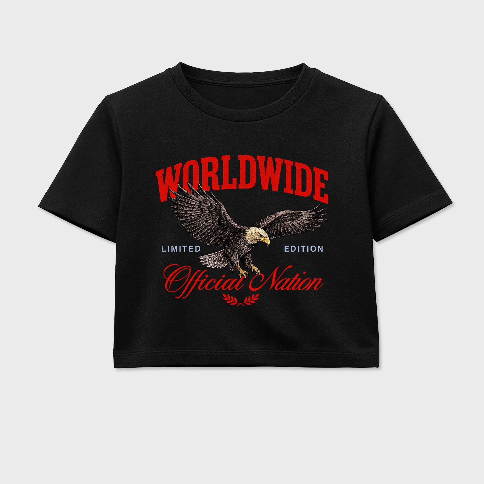 Sneaker outfits graphic tee – Sneaker Tees To Match Air Jordan 6 Infrared Sneakers – Worldwide Official Nation Crop T-Shirt Black 2