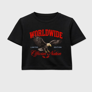 Sneaker outfits graphic tee – Sneaker Tees To Match Air Jordan 6 Infrared Sneakers – Worldwide Official Nation Crop T-Shirt Black 2