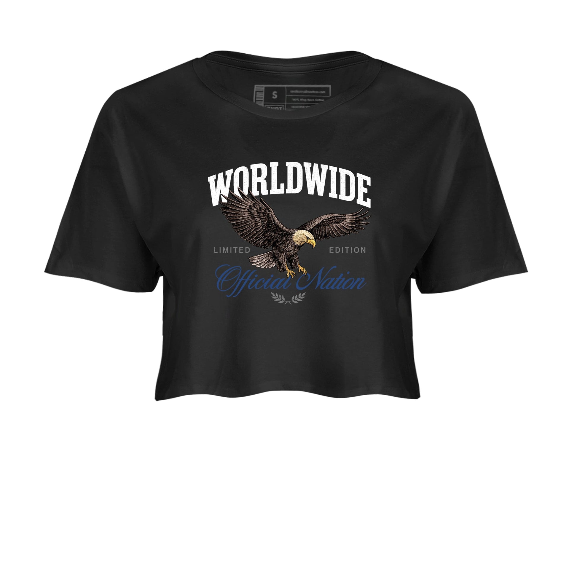 Sneaker match tees – Sneaker Tees To Match Air Jordan 9 Flint Grey Shoes – Worldwide Official Nation Crop T-Shirt Black 2