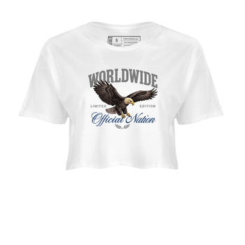 Sneaker match tees – Sneaker Tees To Match Air Jordan 9 Flint Grey Shoes – Worldwide Official Nation Crop T-Shirt White 2